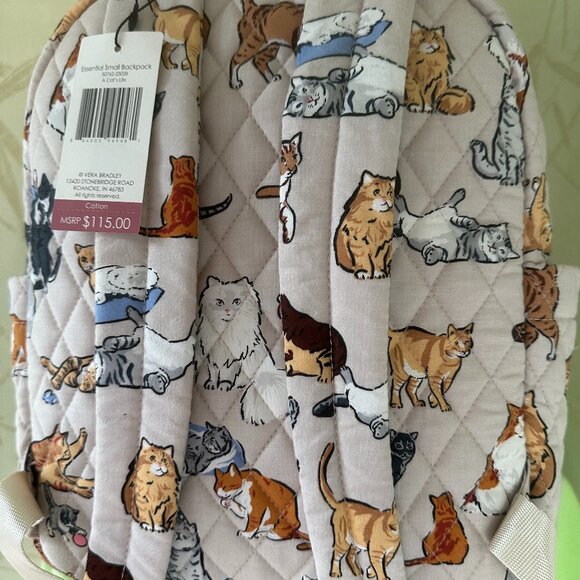 VERA BRADLEY A CAT'S LIFE SMALL BACKPACK:NWT CATS - Picture 8 of 16